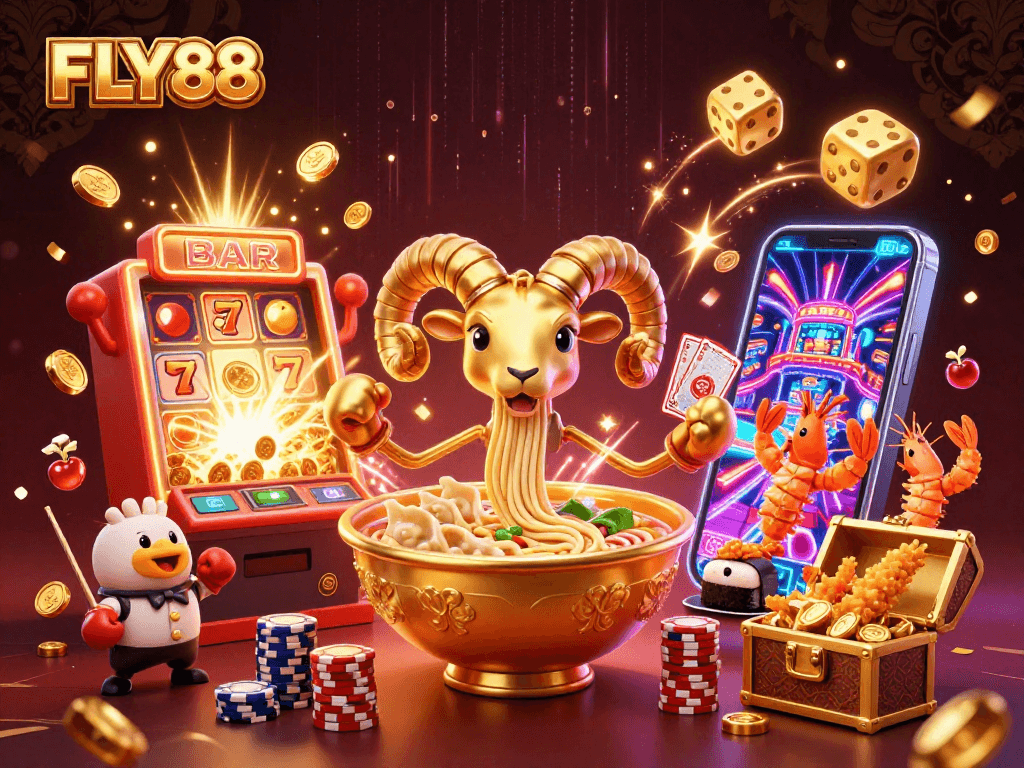 FLY88 offers an exhilarating experience with vibrant casino elements and fun characters.
