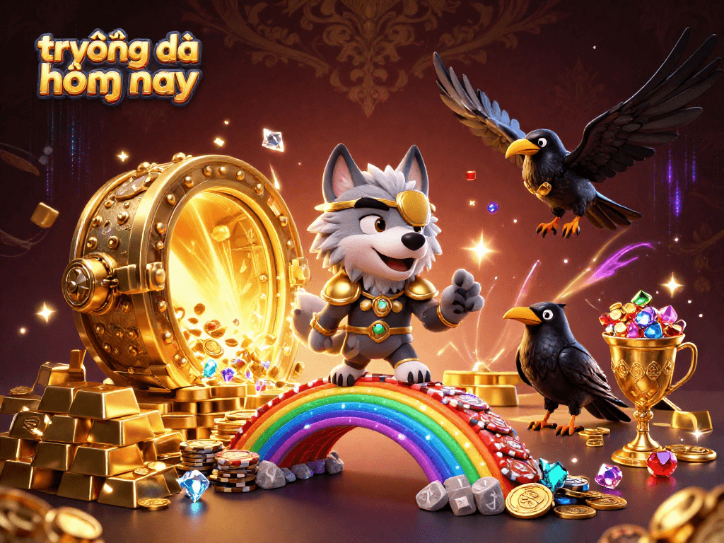 Experience trực tiếp bóng đá hôm nay with exciting gaming elements and rich visuals in this dynamic illustration.