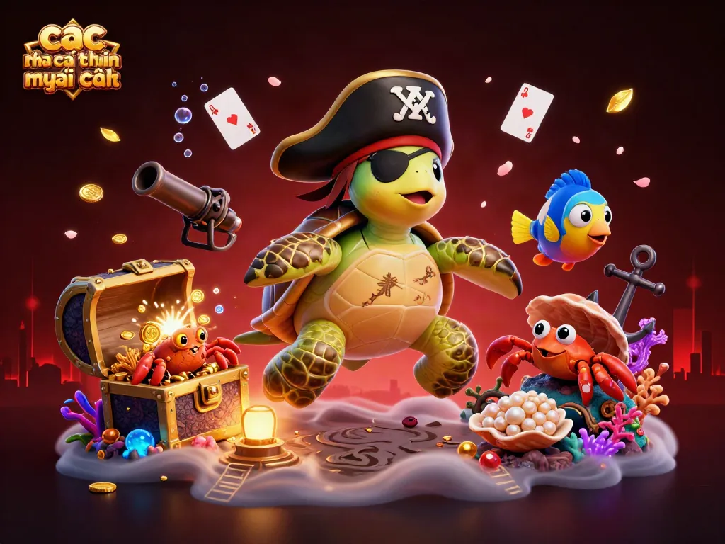 Engage with cac nha cai uy tin mới nhất through this dynamic pirate-themed casino illustration