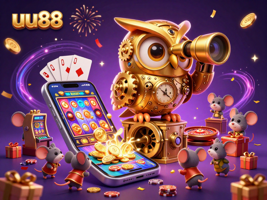 Experience the thrilling gaming experience of uu88 with this captivating casino illustration.