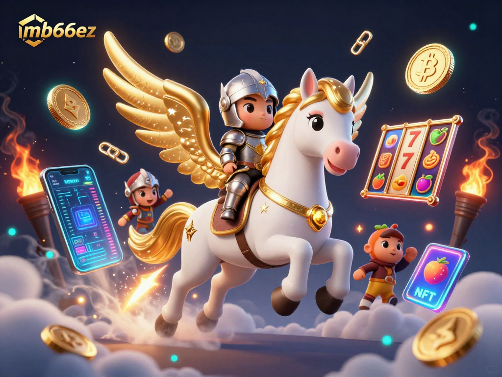 Engage in thrilling gameplay at mb66ez with enchanting scenes of gaming and crypto elements.