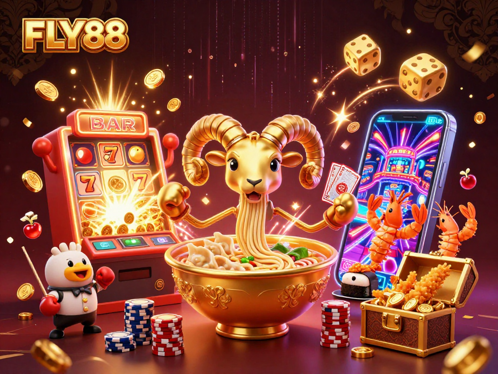 FLY88 offers an exhilarating experience with vibrant casino elements and fun characters.