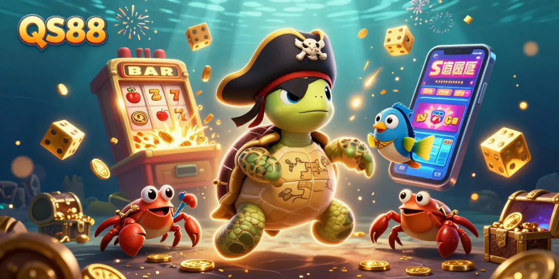Experience the thrill of QS88 with a vibrant 3D scene featuring engaging casino elements and underwater adventure.