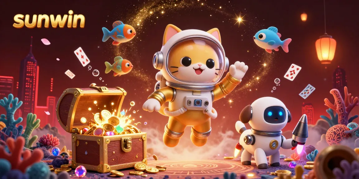 Immerse in the sunwin universe with a thrilling 3D space-themed casino adventure featuring vibrant characters and dynamic gambling elements.