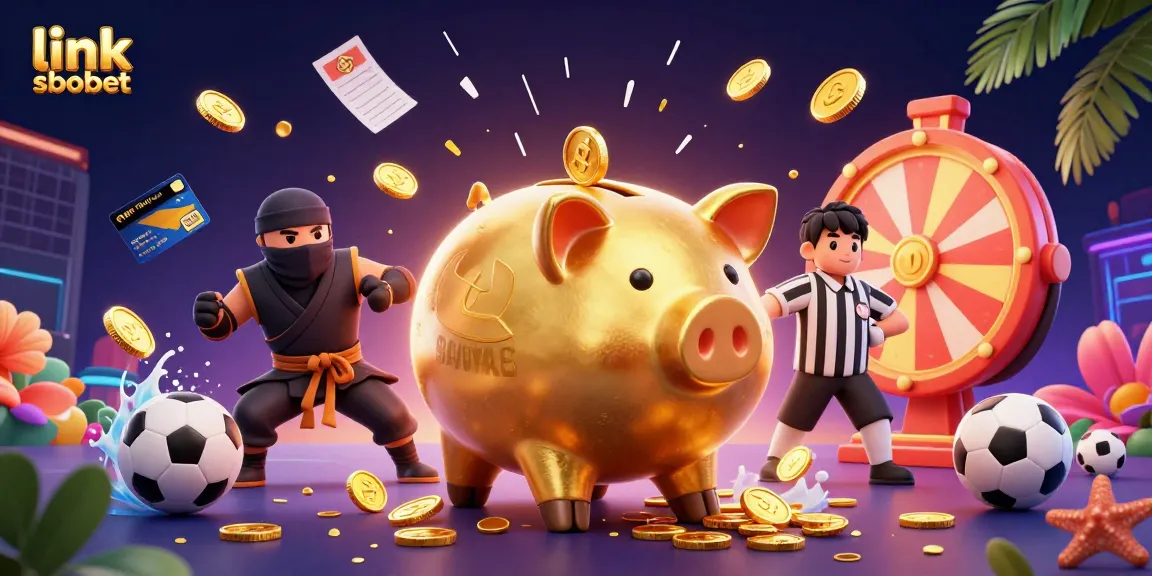 Engage in link sbobet sports betting with a vibrant scene featuring dynamic characters, colorful elements, and excitement.