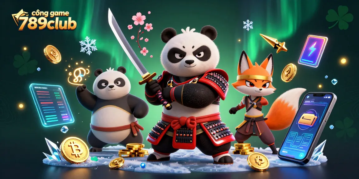 Experience thrilling action at cổng game 789club with dynamic characters and casino symbols.