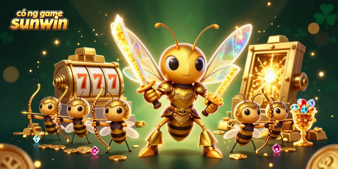 Engage in thrilling gameplay at cổng game sunwin with an epic golden hornet and treasures.