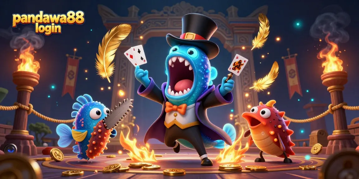 Experience magic with the pandawa88 login featuring an enchanting eel magician and vibrant casino elements.